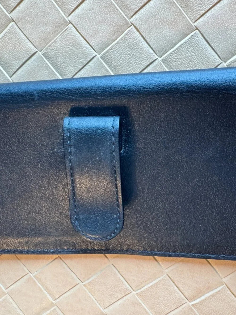 Piel Roma Cell Phone Belt Holster Leather Black 6 1/2